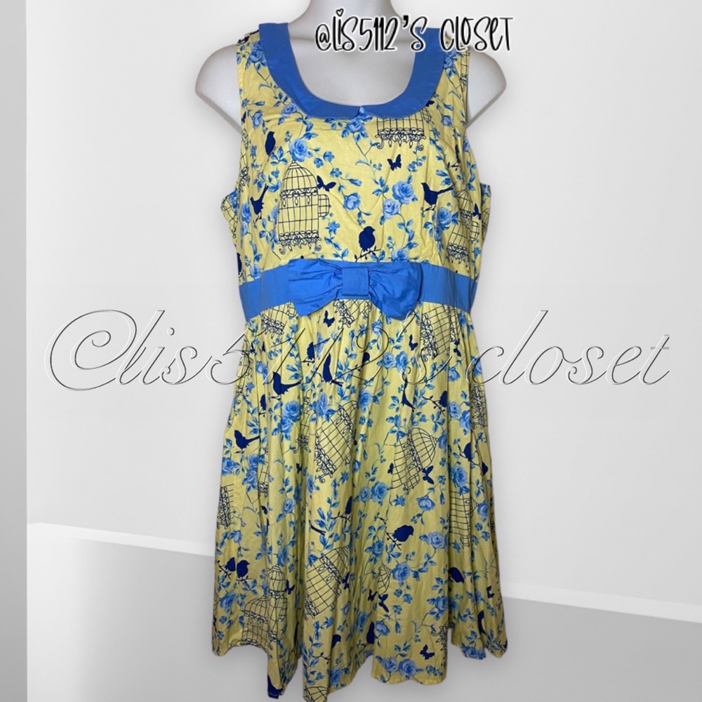 ModCloth x Retrolicious All the World’s a Birdcage Floral Retro Dress 3X - Picture 4 of 16